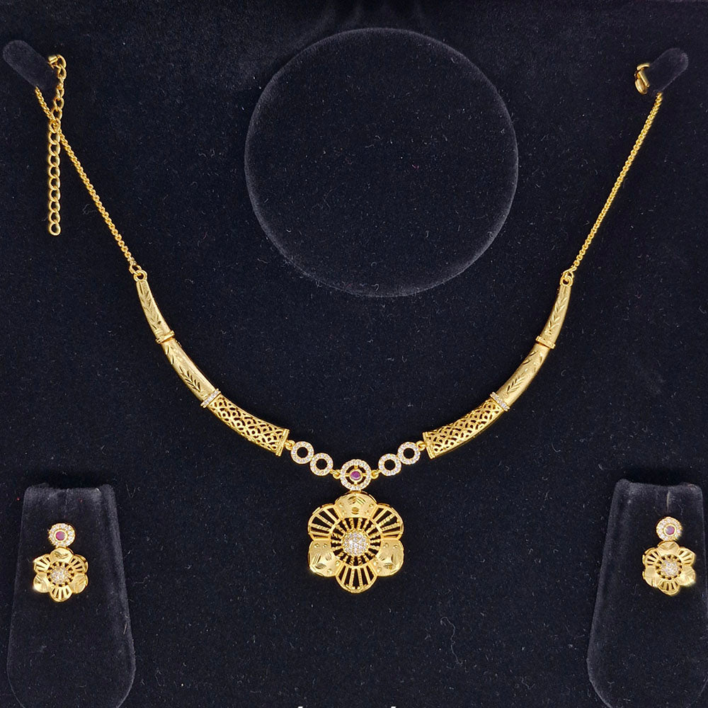 Chiccharm Jewellery Brass And Copper Rajwadi Necklace Set
