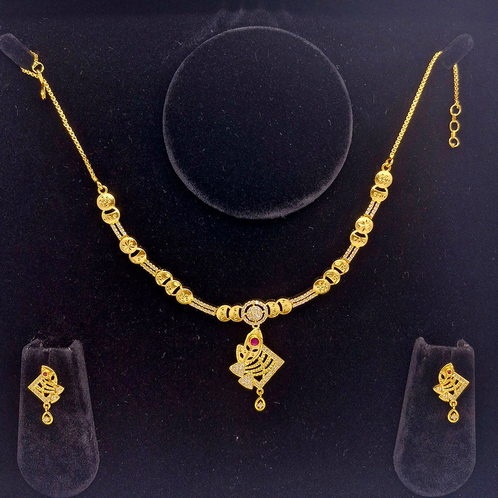 Chiccharm Jewellery Brass And Copper Rajwadi Necklace Set