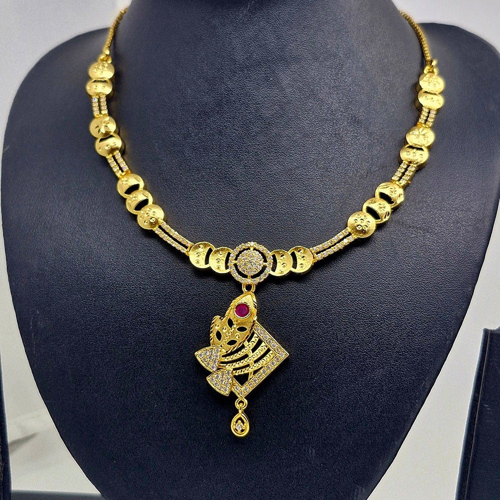 Chiccharm Jewellery Brass And Copper Rajwadi Necklace Set