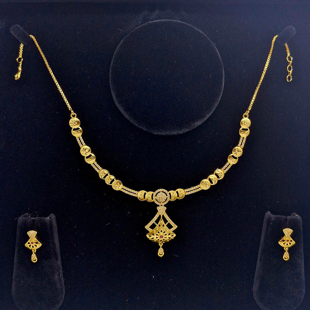 Chiccharm Jewellery Brass And Copper Rajwadi Necklace Set