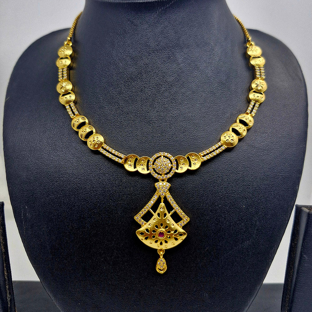 Chiccharm Jewellery Brass And Copper Rajwadi Necklace Set