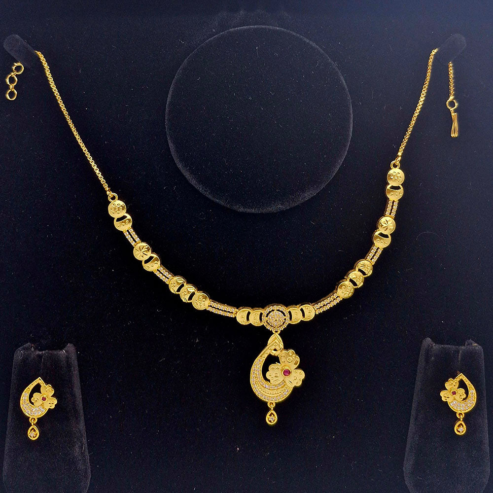 Chiccharm Jewellery Brass And Copper Rajwadi Necklace Set