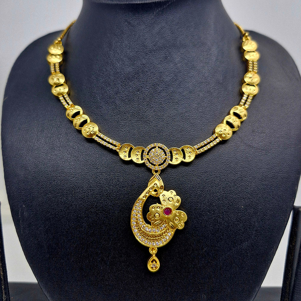 Chiccharm Jewellery Brass And Copper Rajwadi Necklace Set