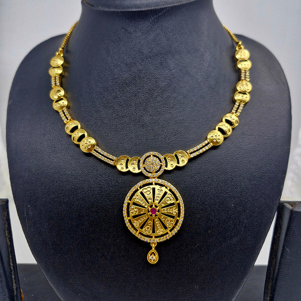 Chiccharm Jewellery Brass And Copper Rajwadi Necklace Set