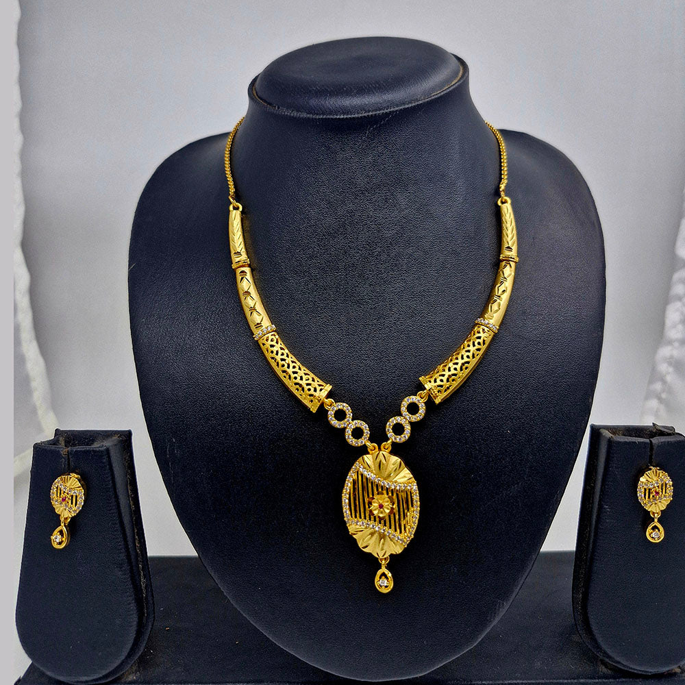 Chiccharm Jewellery Brass And Copper Rajwadi Necklace Set