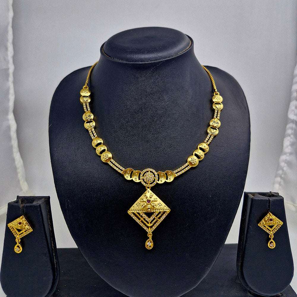 Chiccharm Jewellery Brass And Copper Rajwadi Necklace Set