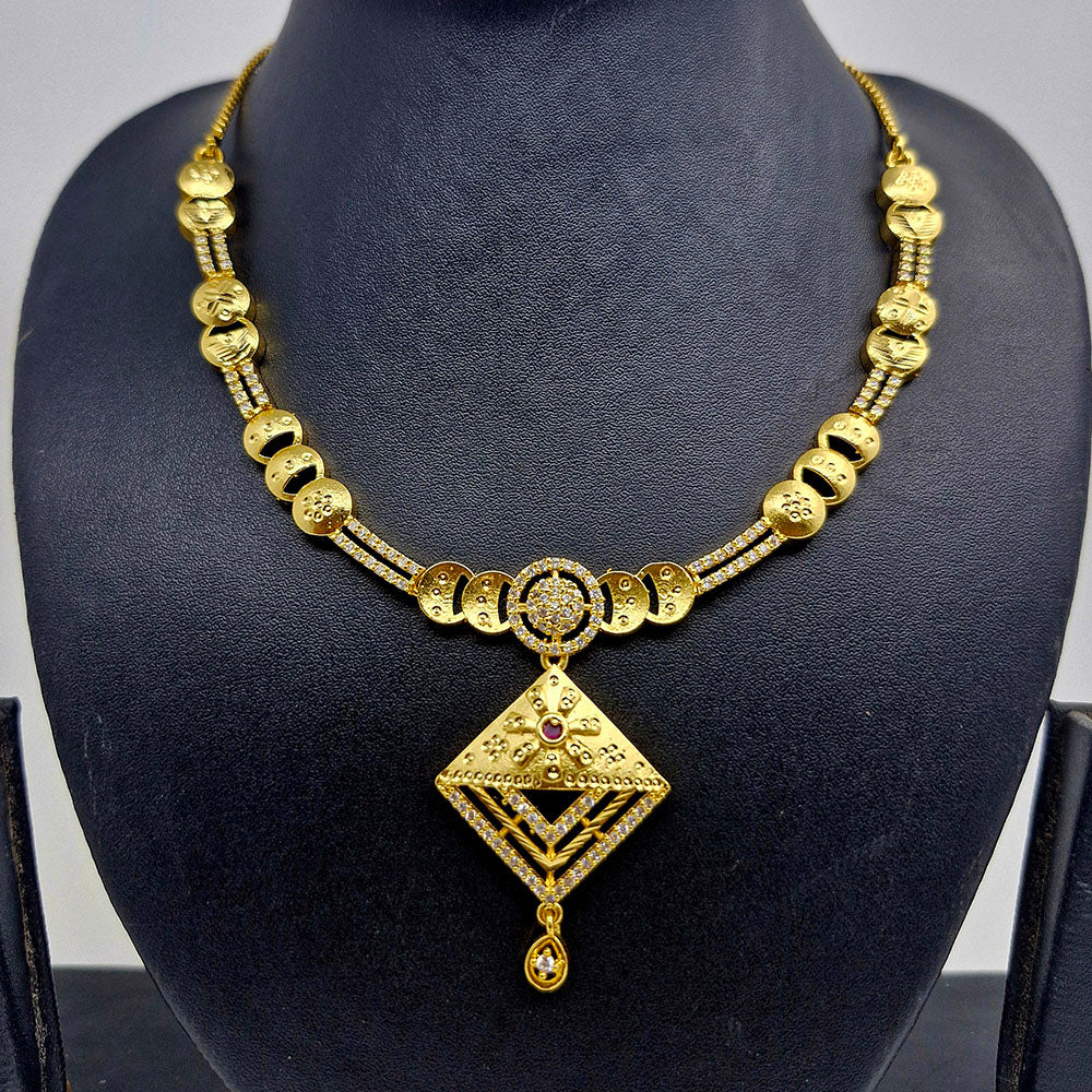 Chiccharm Jewellery Brass And Copper Rajwadi Necklace Set
