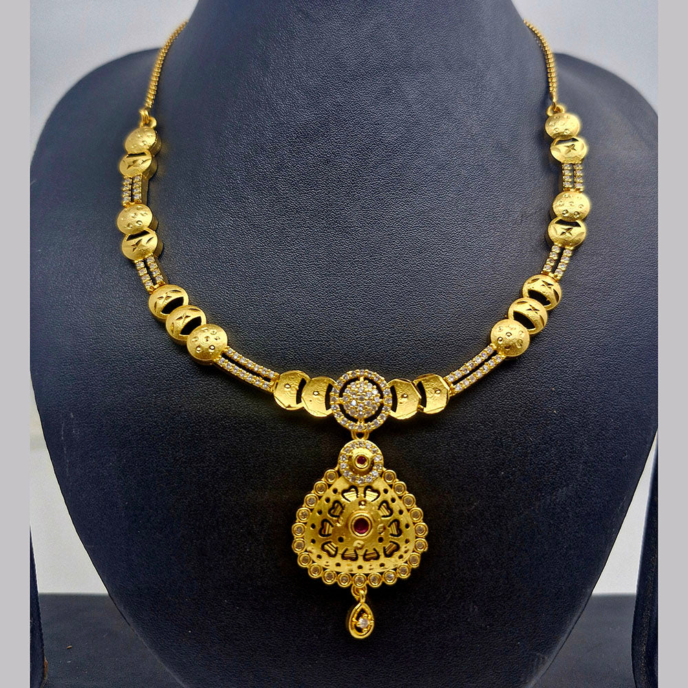 Chiccharm Jewellery Brass And Copper Rajwadi Necklace Set