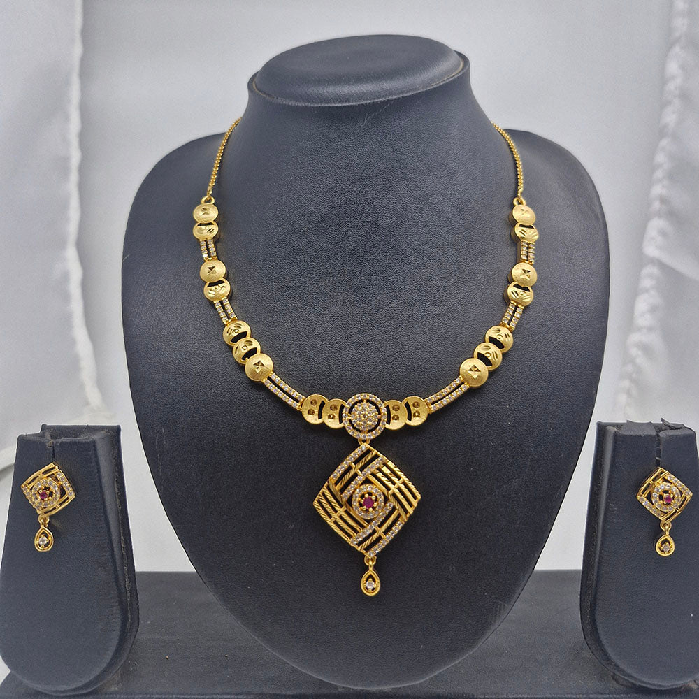 Chiccharm Jewellery Brass And Copper Rajwadi Necklace Set