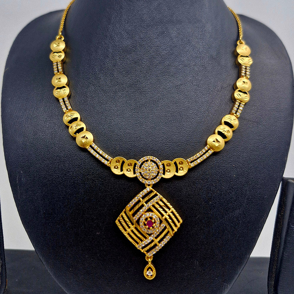 Chiccharm Jewellery Brass And Copper Rajwadi Necklace Set