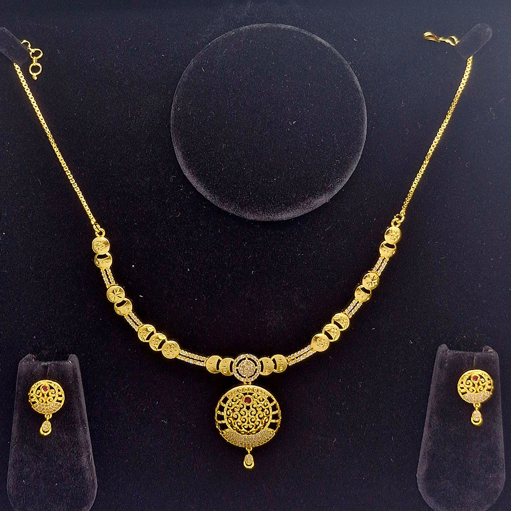 Chiccharm Jewellery Brass And Copper Rajwadi Necklace Set