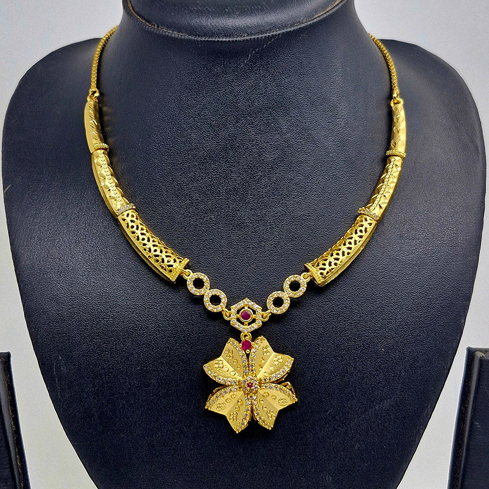 Chiccharm Jewellery Brass And Copper Rajwadi Necklace Set
