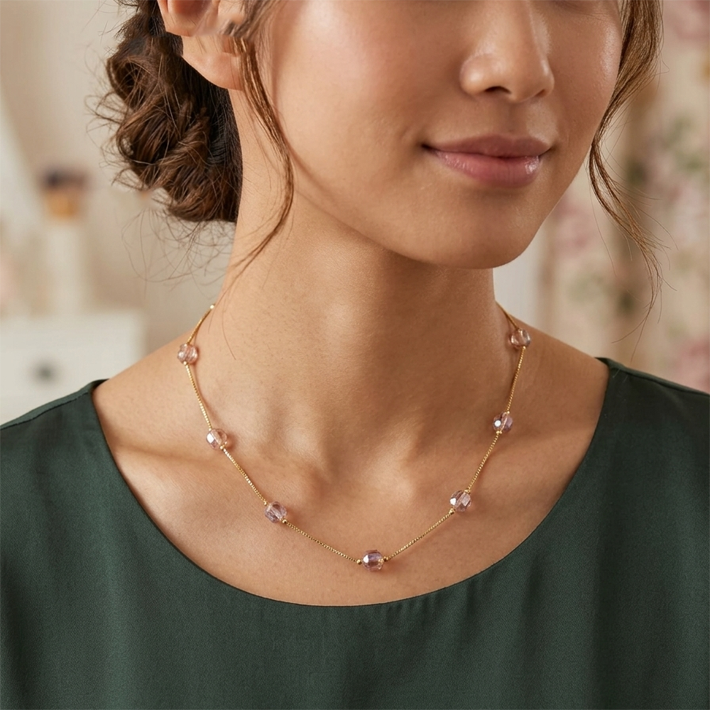 Chiccharm Jewellery Fashion Round Ball Beads Necklace