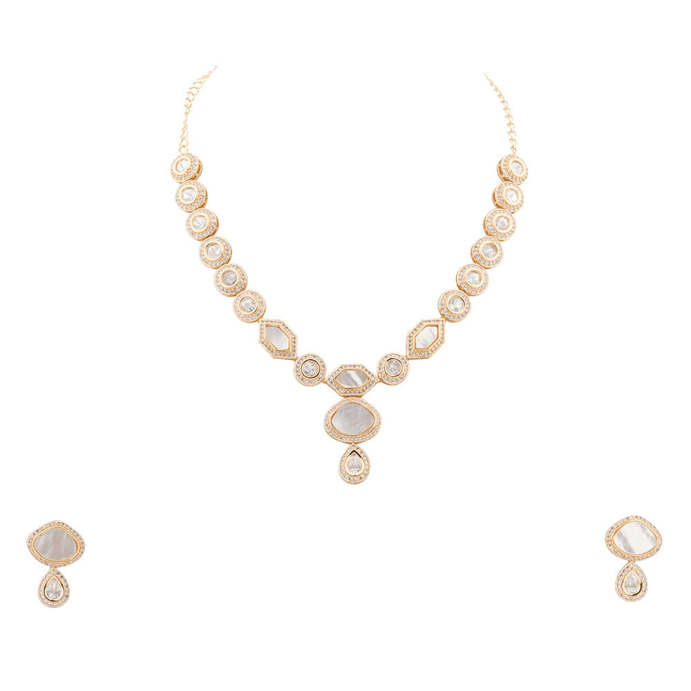 Chiccharm Jewellery Sparkling Austrian Stone Designer Necklace Set