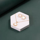 ChicCharm Jewellery Brass Gold Plated Austrian Stone Pendant Set