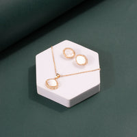 ChicCharm Jewellery Brass Gold Plated Austrian Stone Pendant Set
