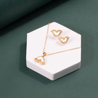 ChicCharm Jewellery Brass Gold Plated Austrian Stone Pendant Set