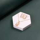 ChicCharm Jewellery Brass Gold Plated Austrian Stone Pendant Set