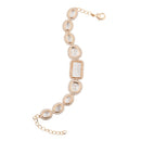 ChicCharm Jewellery Brass Gold Plated Uncut Polki Mother Pearl American Diamond Bracelet