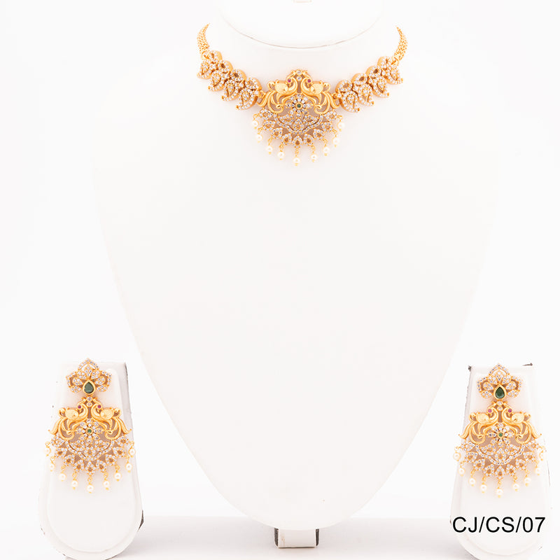 Chiccharm Jewellery Brass and Copper Rajwadi Choker Set