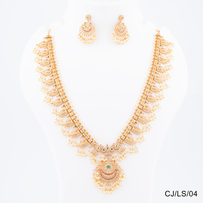 Chiccharm Jewellery Brass and Copper Rajwadi Necklace Set