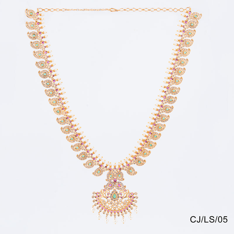 Chiccharm Jewellery Brass and Copper Rajwadi Necklace Set