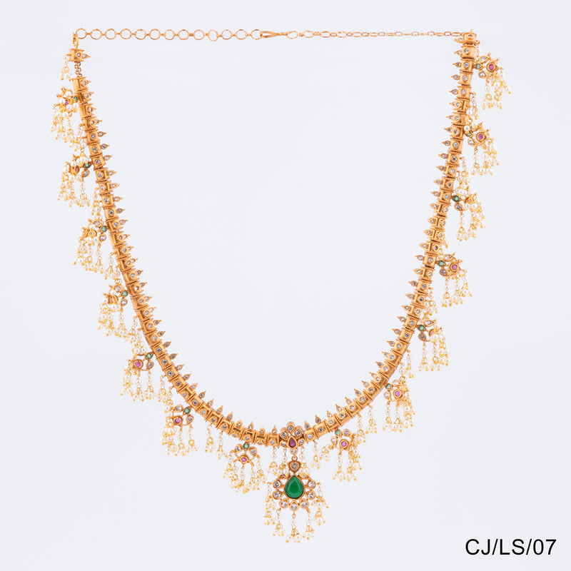 Chiccharm Jewellery Brass and Copper Rajwadi Necklace Set