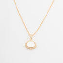 ChicCharm Jewellery Brass Gold Plated Mother Pearl Pendant Set