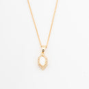 ChicCharm Jewellery Brass Gold Plated Mother Pearl Pendant Set