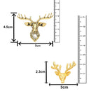 Mahi Combo of Deer-Face Shaped Wedding Brooch/Lapel Pin for Men (CO1105654G)
