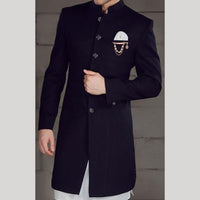 Mahi Combo of 2 Sword-Shaped Layered Chain Wedding Shervani Brooch for Men (CO1105656Z)