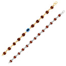Mahi Combo of Evil Eye and Rudraksha with Caps Bracelets for Men and Women (CO1105662M)