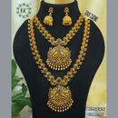 Diksha Collection Gold Plated Double Necklace Set