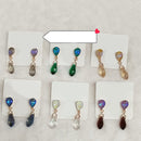 Diyu Dhyu Crystal Stone Dangler Earrings (Assorted)