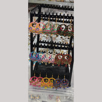 Pusti Art & Craft Multi Color Meenakari Gold Plated Dangler Earrings (Assorted Color)