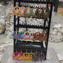 Pusti Art & Craft Multi Color Meenakari Gold Plated Dangler Earrings (Assorted Color)