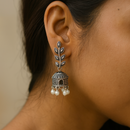 Darshana Jewels  Oxidised Plated Jhumki Earrings - 1320020