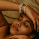 Urthn Silver Plated Austrian Stone Bracelet Combo