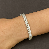 Urthn Silver Plated Crystal Stone Bracelet