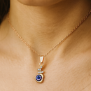 Darshana Jewels Heart Shaped Evil Eye Chain Pendant