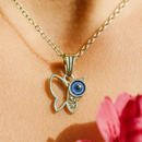 Darshana Jewels Butterfly Evil Eye Chain Pendant