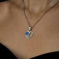 Darshana Jewels Heart Shaped Evil Eye Chain Pendant