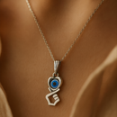 Darshana Jewels Heart  And Hand Shaped Evil Eye Chain Pendant
