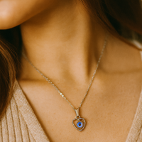 Darshana Jewels Heart Shaped Evil Eye Chain Pendant