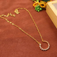 HR Sales Premium Micro Gold Plated Sparkling Austrain Stone Chain