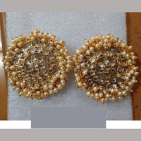 Midas Touch Kundan Stone Gold Plated Studs Earrings