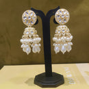 Dhwani Classic Kundan Stone Pearl And Beads Heritage Jhumki Earrings