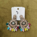 Dhwani Trendy Crystal Stone And Beads Dangler Earrings