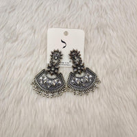 Dhwani Oxidised Plated Kundan Stone And Pearls Dangler Earrings