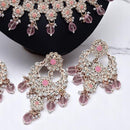 Gehana Mahal Gold Plated Austrian Stone And Beads Necklace Set